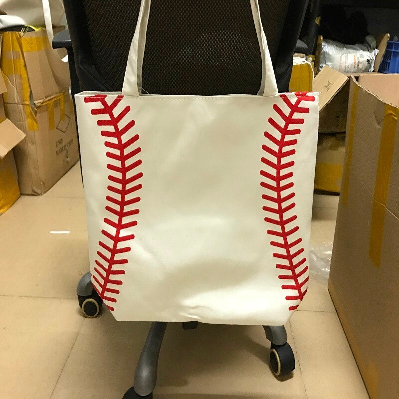 Softball cycling Lady Canvas Bag Shoulder baseball bag Women's Handbag Cute Canva Tote Bag basketball bag