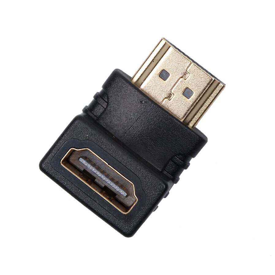 Kebidumei HDMI männlich zu HDMI weiblich Kabel Adapter 90 Grad Rechts Winkel L - Typ (Unterseite)Schwarz 1080P Clever HDTV Pro Xbox 360
