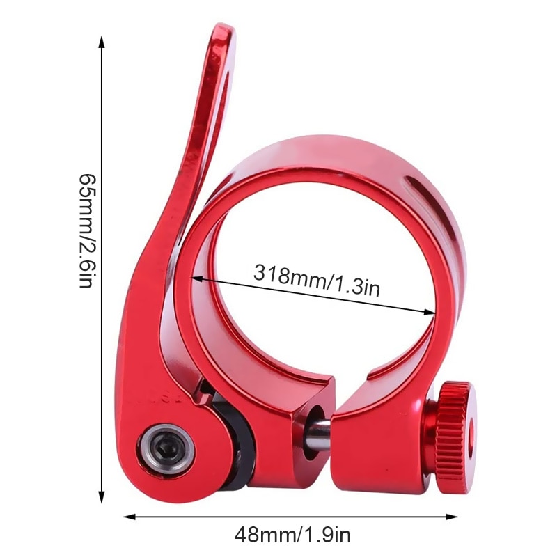 Bike Seatpost Clamp Aluminum Ultralight Quick Release Bicycle Seat Post Clip Bicycle Parts 31.8mm 34.9mm