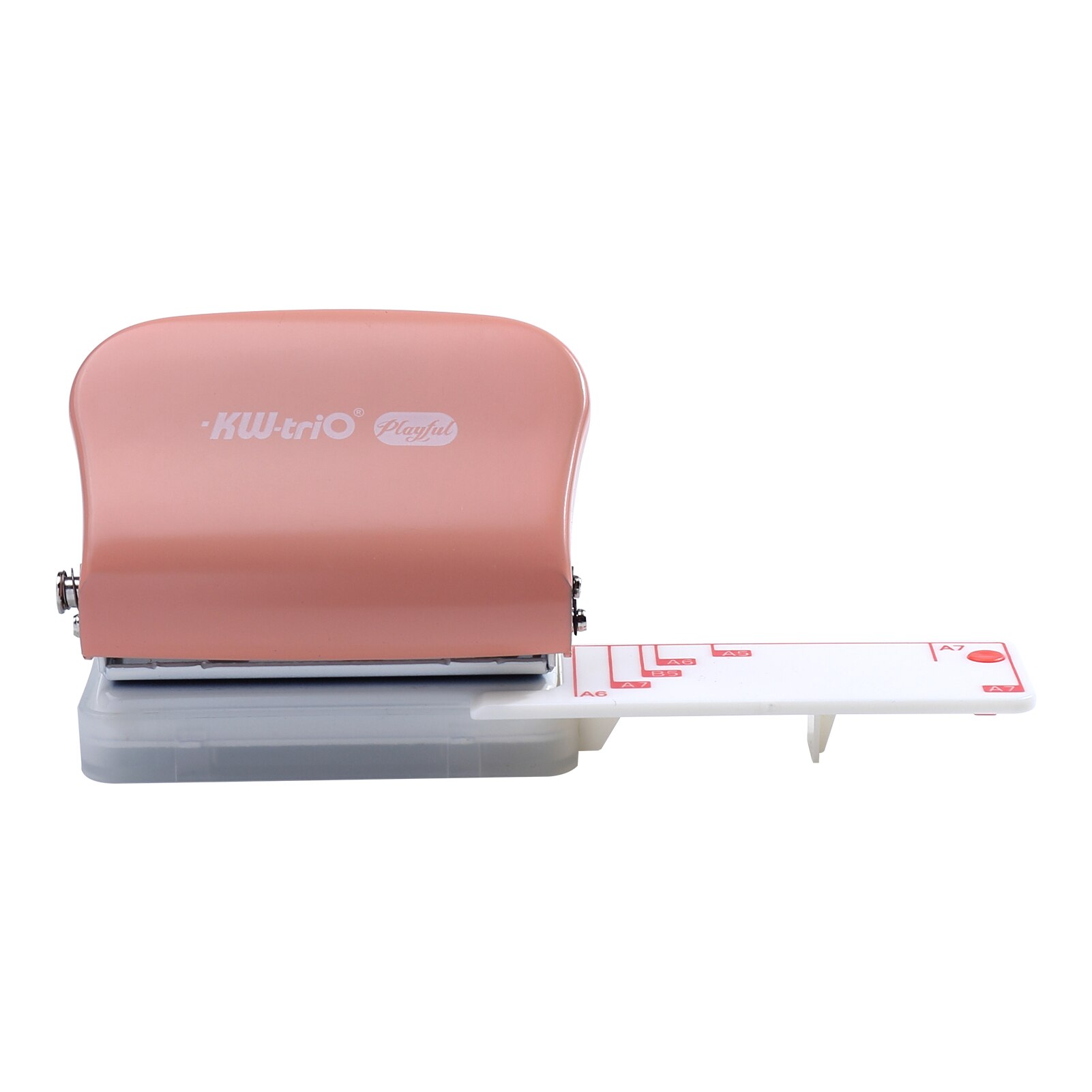 KW-trio 3/6-Hole Paper Punch Handheld Metal Hole Puncher 5 Sheet Capacity 6mm for A4 A5 B5 Notebook Scrapbook Diary Planner: 3-Hole / Orange