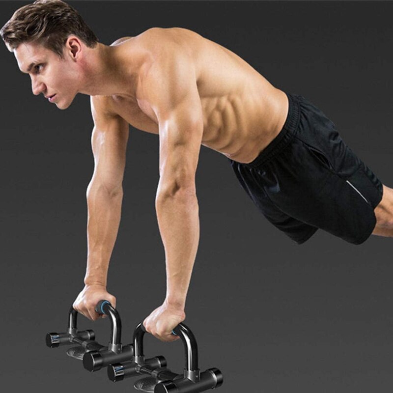 Ad -1 par push-up stativ fitnessudstyr hjemmetræning fitness inverted stand sit-up stænger med skridsikker sugekop