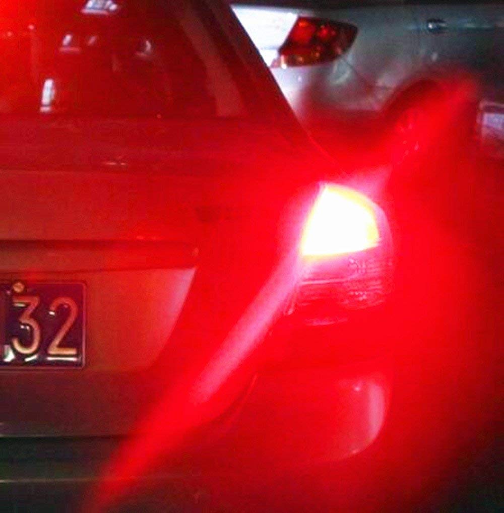 2pcs 3157 Red LED Strobe Brake Tail Light High Power flash LED Prevent Rear-end Collision External Lights 12V-24V