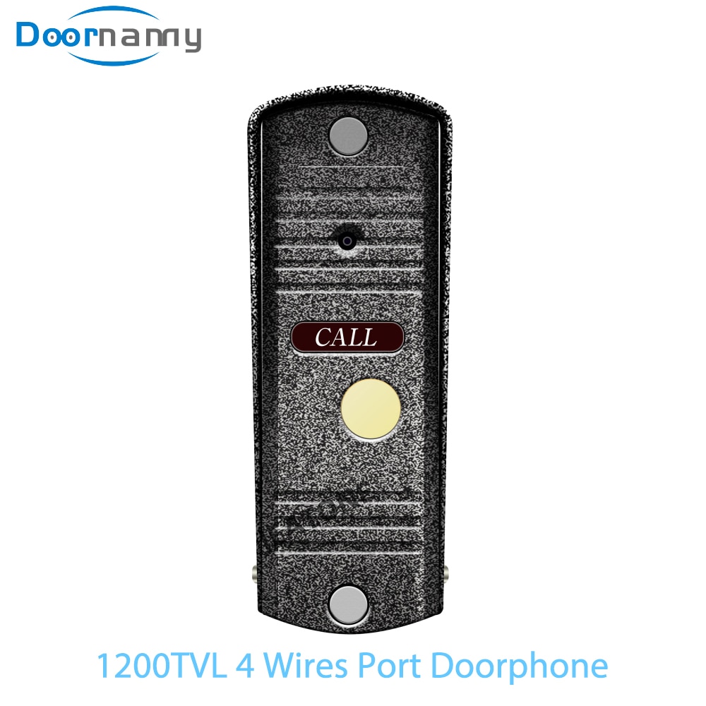 Doornanny 1200 tvl 4 ledninger opkaldspanel af video intercom system lejlighed villa udendørs kamera dørklokke dørtelefon 110 ° vild vinkel