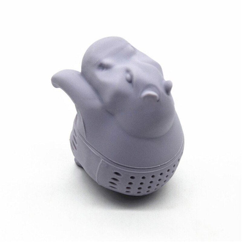 Mooie Siliconen Luie Luiaard/Hippo Thee-ei Zwart Theezeefje Losse Leaf Spice Thee Brouwen Gereedschap Drinkwares