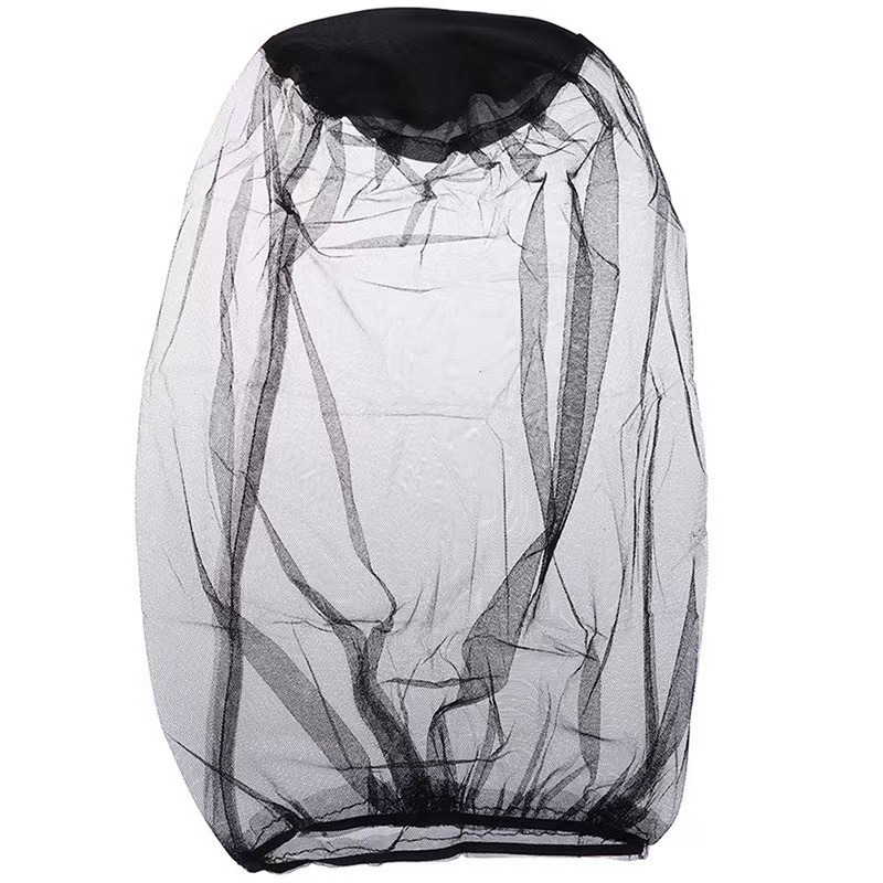 Cabeça ao ar livre máscara facial chapéu net capa anti-mosquito elástico mosquiteiro boné de viagem respirável cabeça malha cobre boné de pesca redes: Cinza escuro