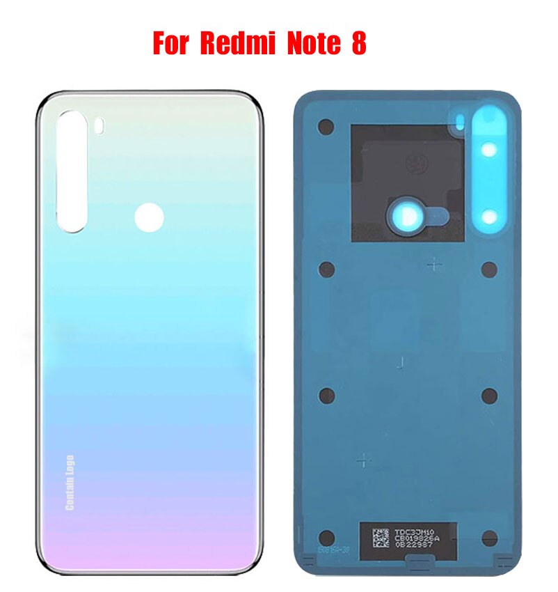 Pour Xiaomi Redmi Note 8 Pro couvercle de batterie panneau arrière en verre boîtier de porte arrière remplacer pour Redmi Note 8 couvercle de batterie arrière