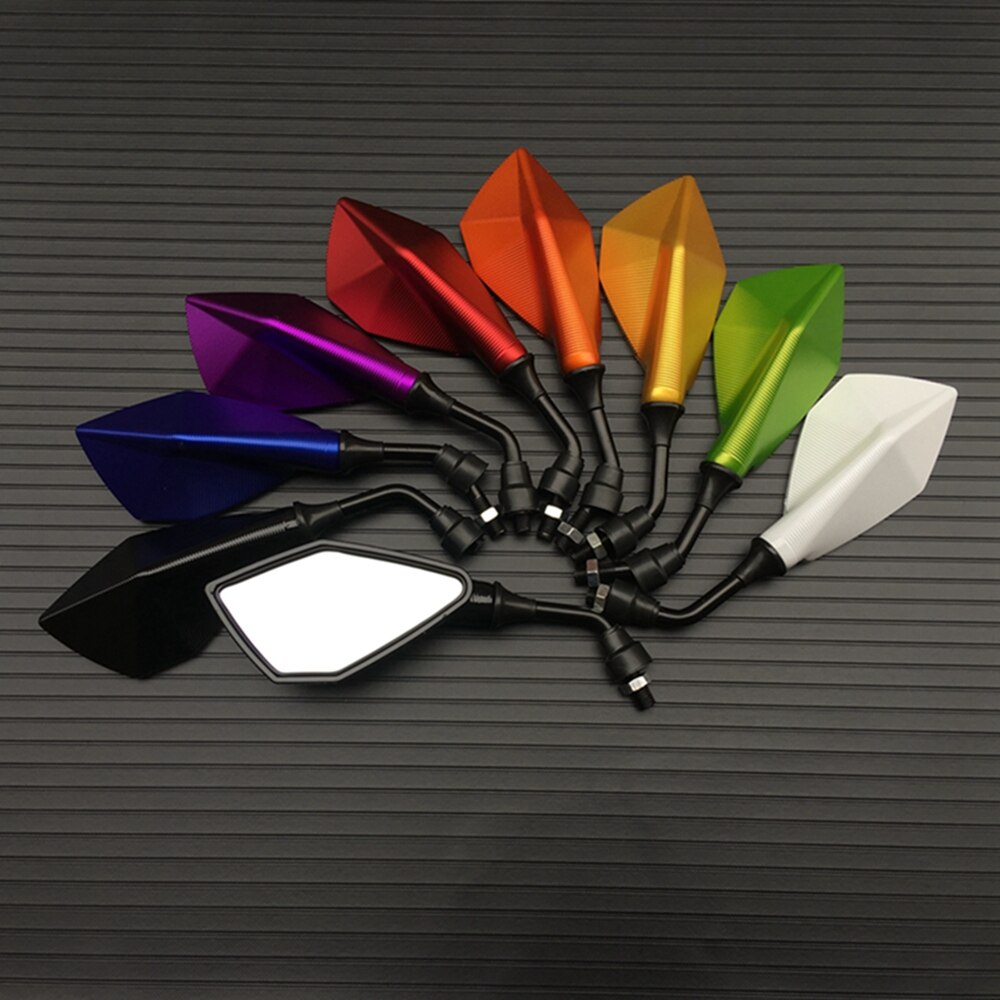 Espejo retrovisor para motocicleta, retrovisores convexos para Scooter y Motocross, electromóvil, lateral trasero, 10mm, 2 unids/par