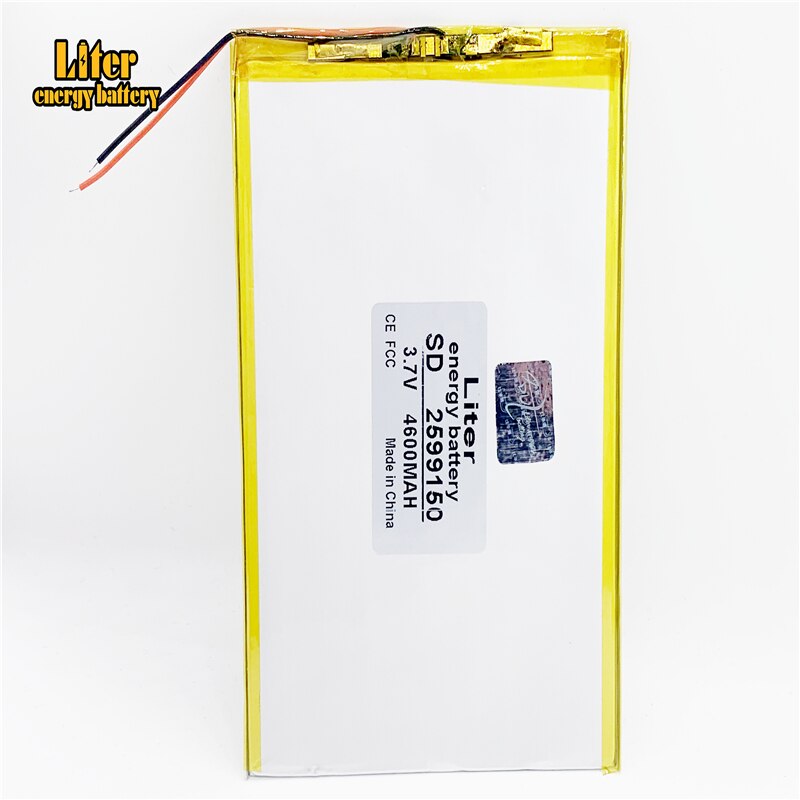 Baterías de polímero de litio, 25100150, 3,7 V, 4600mAh, 2599150, batería para ordenador portátil ultrafina, productos para tablet y PC