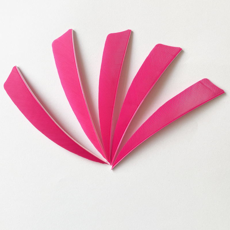 100Pcs 4 "Links Flügel Bogenschießen Befiederung Türkei Federn Schild Pfeil Welle Feder Befiederungen Flügel Jagd Schießen Zubehör