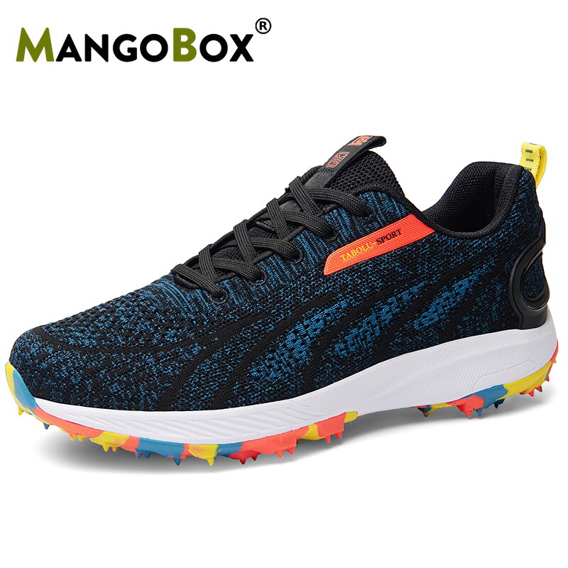 Andningsbara golfskor man sport sneakers för golf promenader träningsdubbar antislip golfstövlar för män atletisk gräsmatta