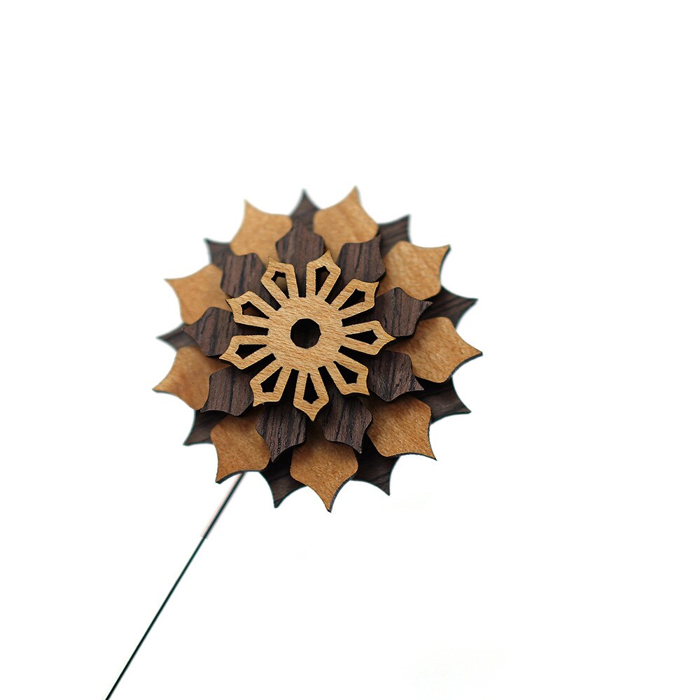 Linbaiway Mens Spille in Legno per Gli Uomini Fiore Spille per la Cerimonia Nuziale Signori Lungo Distintivo di Legno Fatti A Mano Spilla Corpetto Femminile