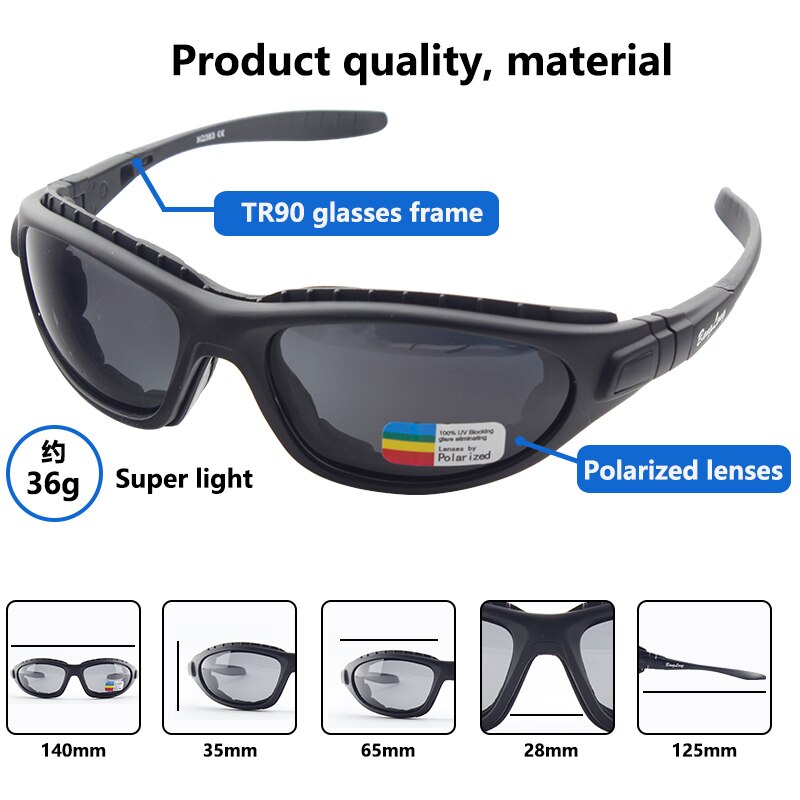 Occhiali da suola polarizzati Antivento sabbia Occhiali Da suola di sport anti-nebbia Equitazione Occhiali all'aperto anti-Uv Pesca Alpinismo Surf Occhiali Da suola XQ-383
