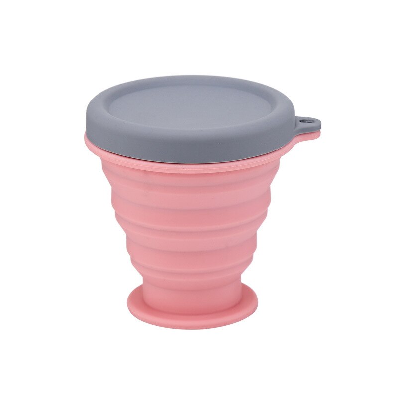 Portable Silicone Telescopic Drinking Collapsible Folding Cup Travel Camping: Red
