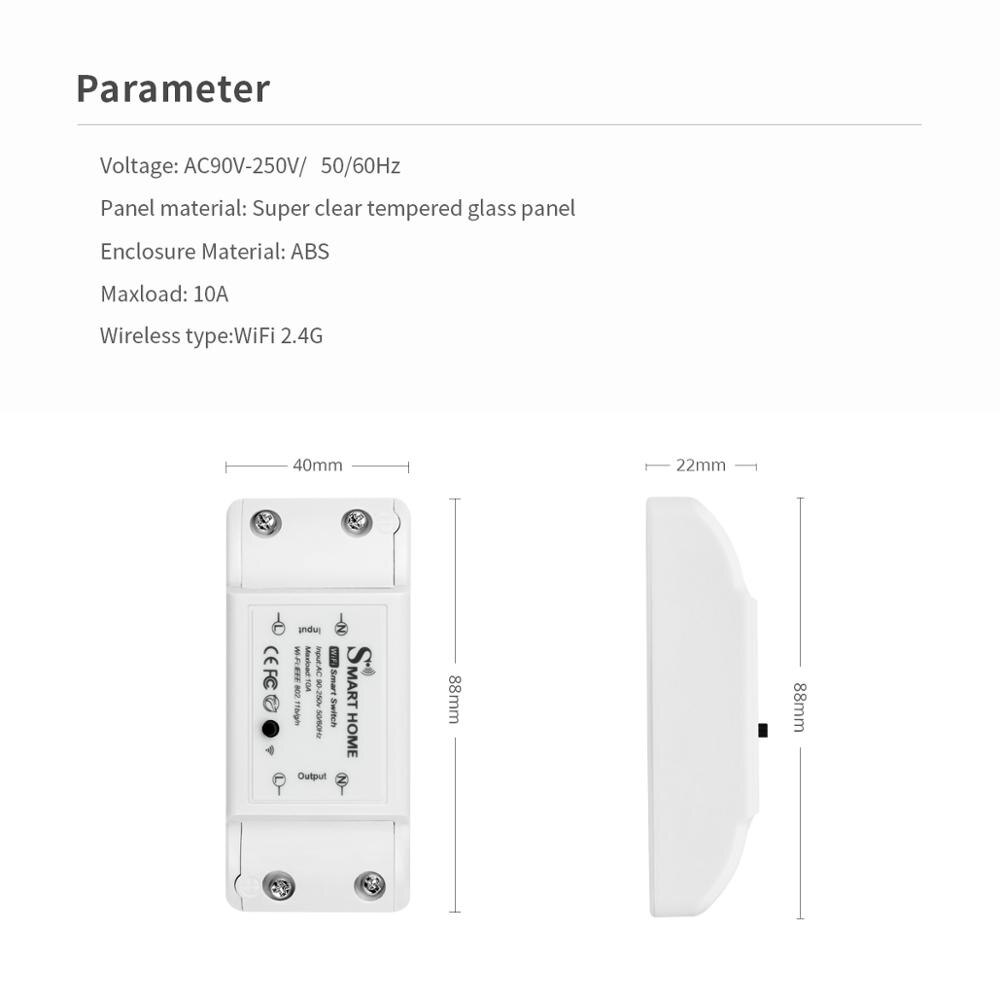 Tuya /Homekit DIY Smart Home Wifi Wireless Remote Switch LED Module Controller Switch Breaker for Alexa and Google Home