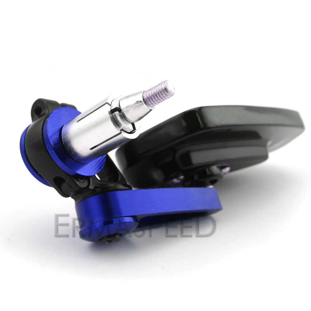 Espejos retrovisores CNC de 7/8 "y 22mm para motocicleta, cristal azul Universal, accesorios de espejo lateral para manillar de moto y Scooter: Blue