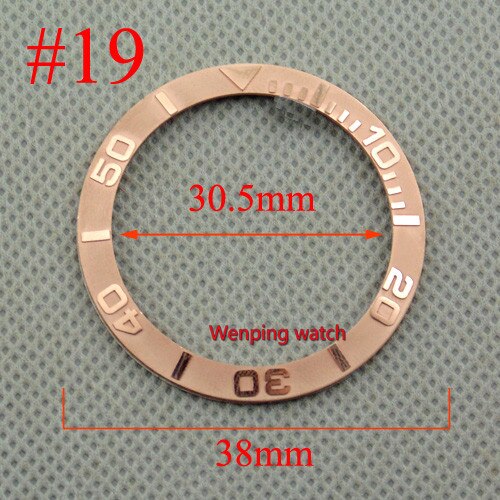 38mm titanium keramiske ringring tofarvet pasform automatiske 40mm bliger ure: Stil 19