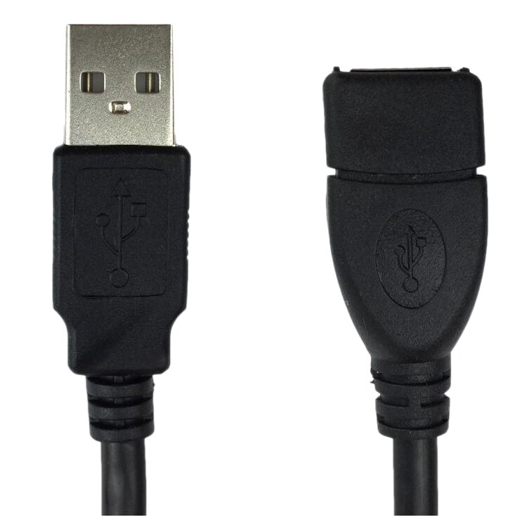 USB Extension Data Cable 2.0 A Male to A Female Long Cord for Computer, 5 meter Black
