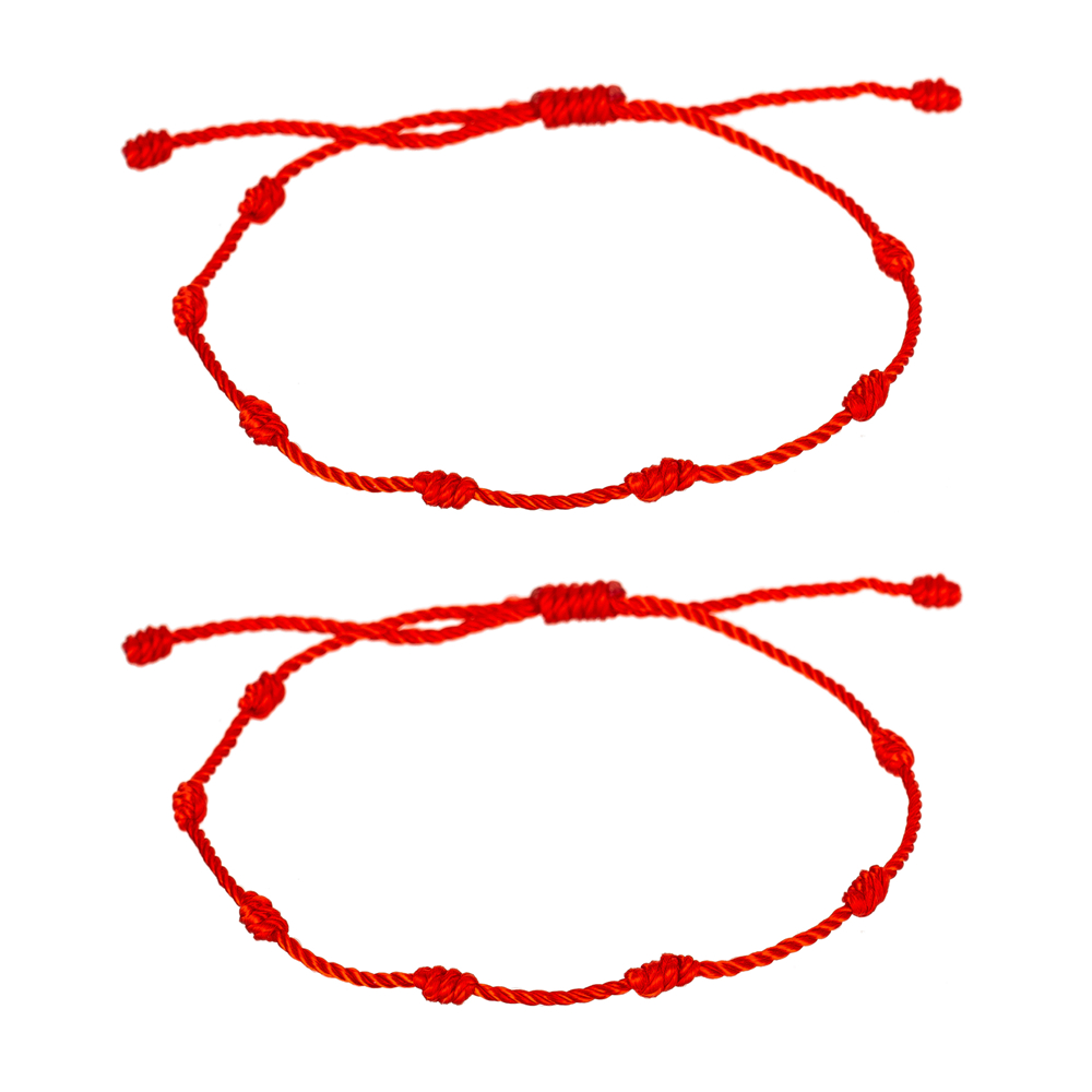 Bracelet rouge à 7 noeuds pour la Protection, le mauvais œil et la bonne chance, amulette pour le succès et la prospérité, bracelets d'amitié