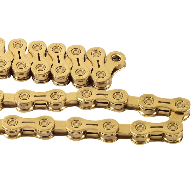 YBN-Cadena de 10/11 velocidades para bicicleta, cadena de oro ultraligera semihueca para bicicleta de montaña y carretera, cadena XC con hebilla mágica