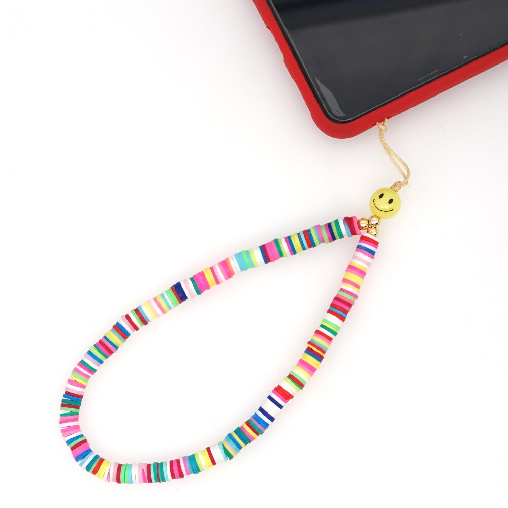 Go2Boho Pols Ketting Voor Telefoon Houder Zomer Strand Telefoon Chains Leuke Fruit Band Vrouwen Kleurrijke Polymeer Klei Heishi Kralen Lanyard: QT-K210001A
