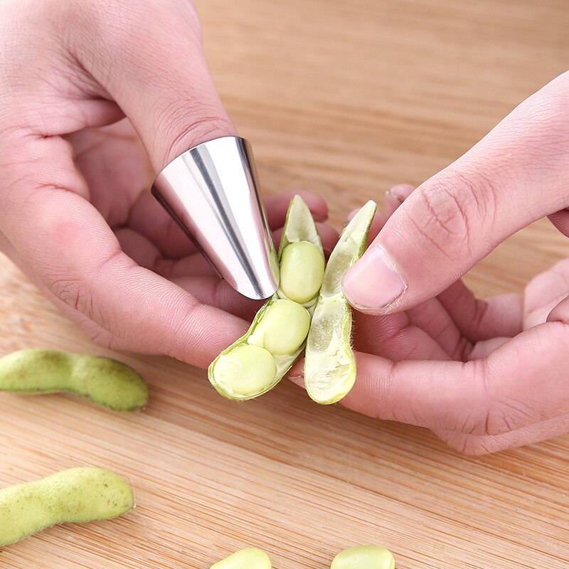 Kitchen Stainless Steel Finger Guards Protect Vegetable Peanut Finger Protector Hand Cut Protector Knife Cut Finger Protection