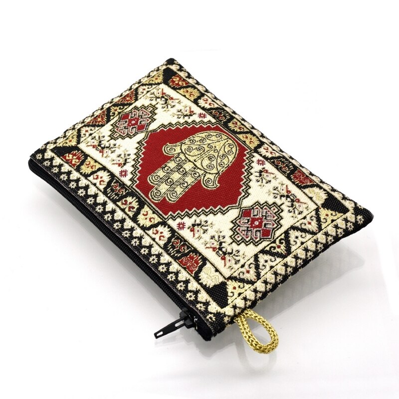 Purse Turkish. Fabric zipper purse, fatima Istanbul hand
