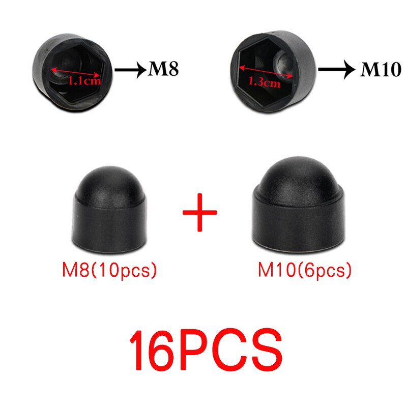 M8 M10 plastikowe metryczne śrubin kopułkowe nakrętki głowy nakrętki na wentyle dla alfa romeo 159 147 156 giulietta 147 159 śrubin sześciokątne akcesoria samochodowe: 16szt