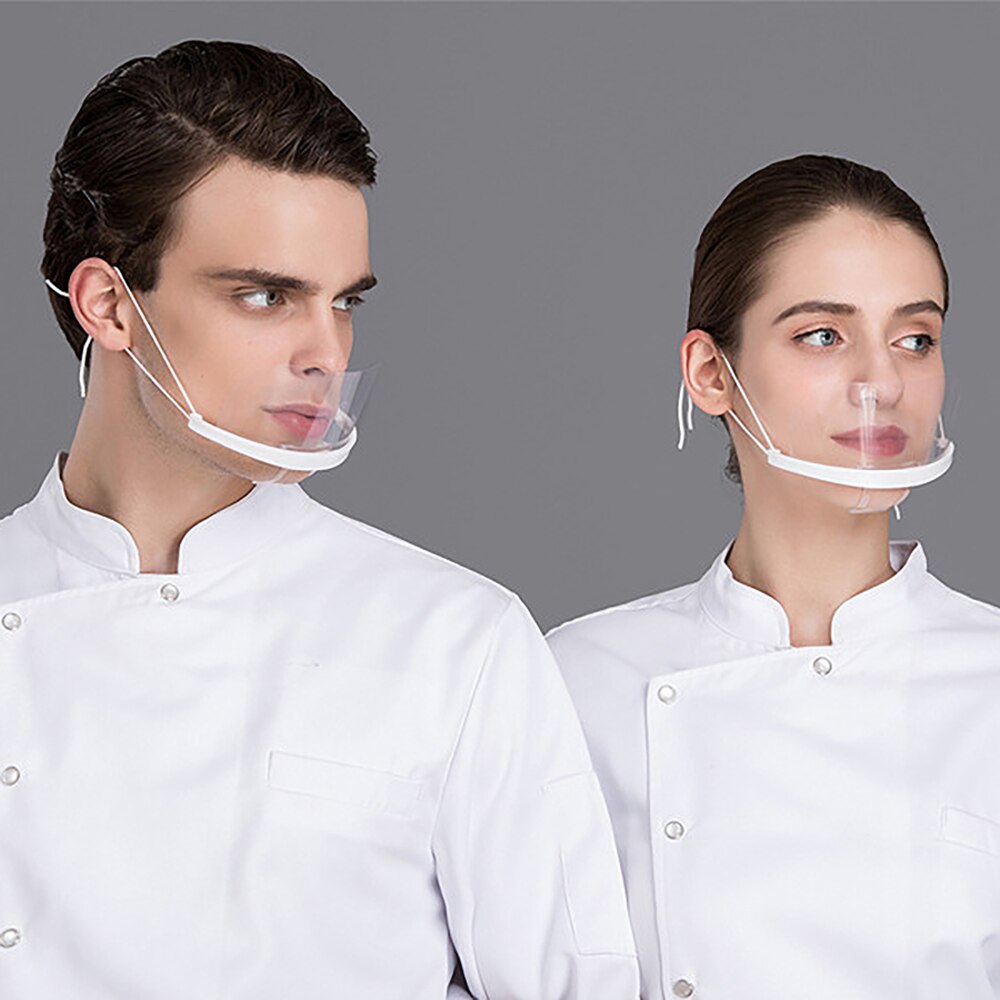 Speeksel Catering Speciale Plastic Anti-Fog Ventilative Chef Maskers Clear Masker Keuken Restaurant Chef Maskers Transparant Masker