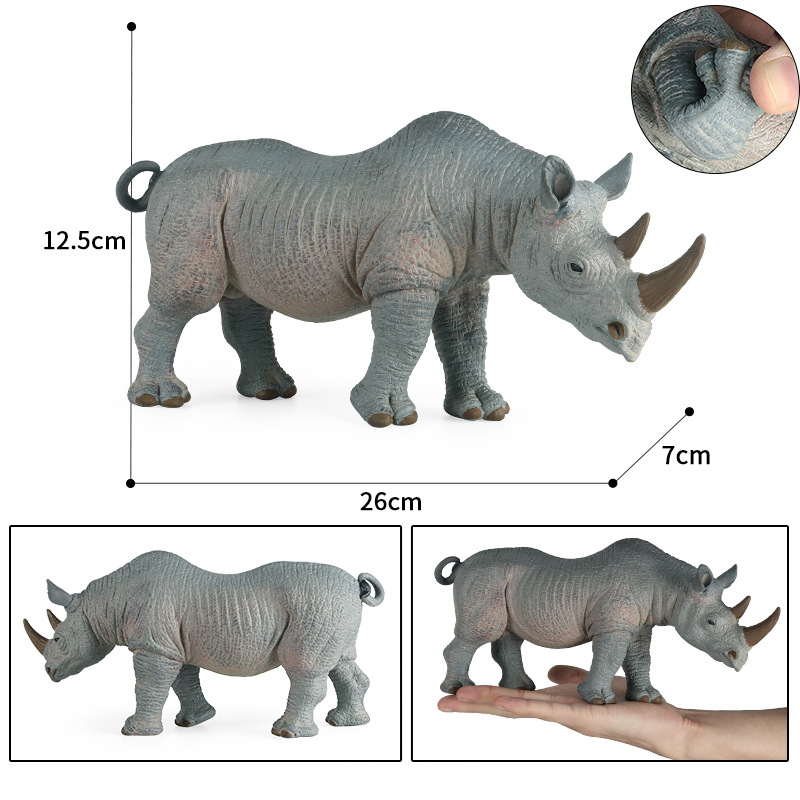 Wilden Dschungel Zoo Ebene Wolf Elefanten Dinosaurier Nashorn Schildkröte Aktion-figuren Sammlung TPR Modell Pädagogisches spielzeug für freundlicher