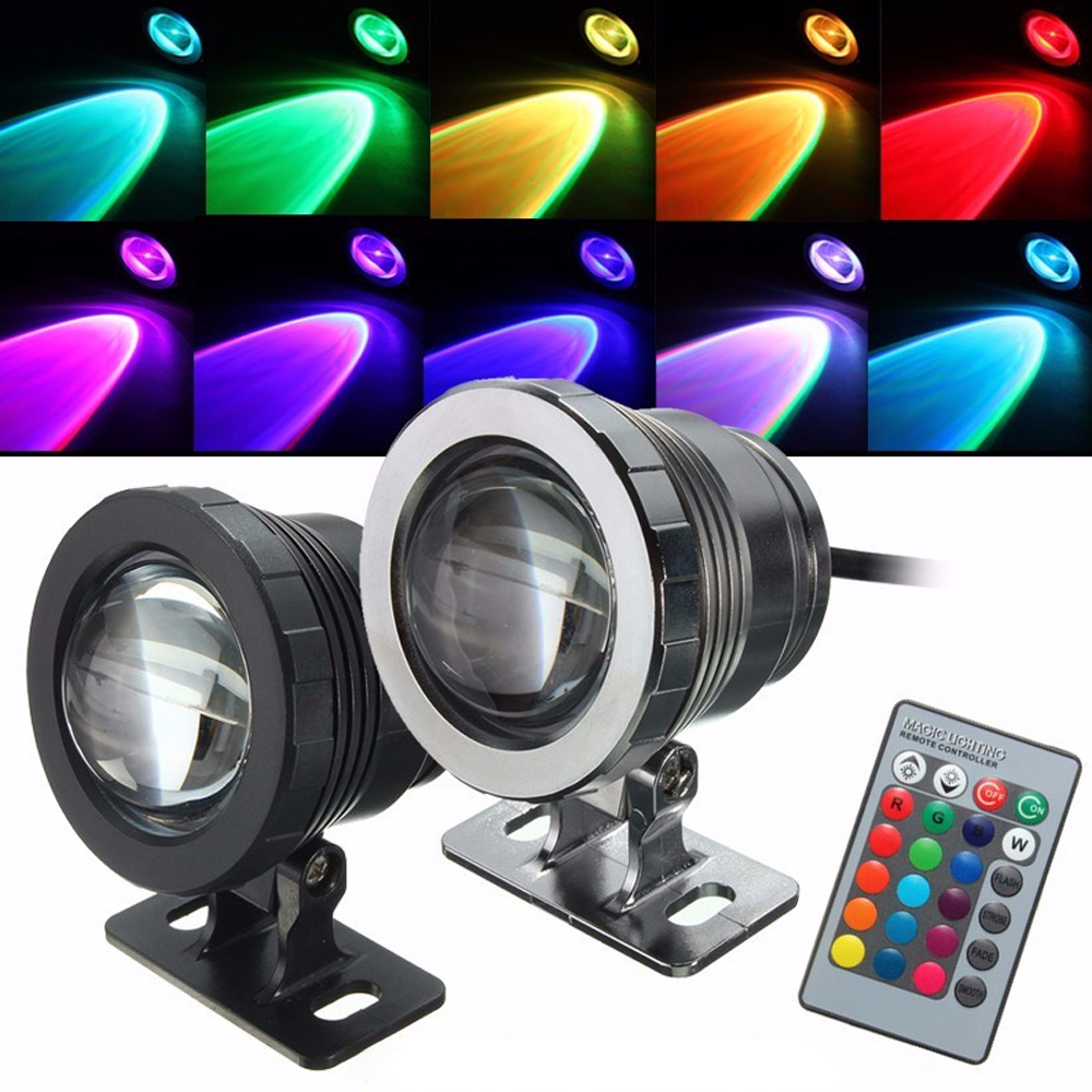 LED Flutlicht Unterwasser wasserdicht RGB Brunnen Pool Teich Aquarium Scheinwerfer Glühbirne Lampe Outdoor Garten AC DC 12V 110V 220V 15W