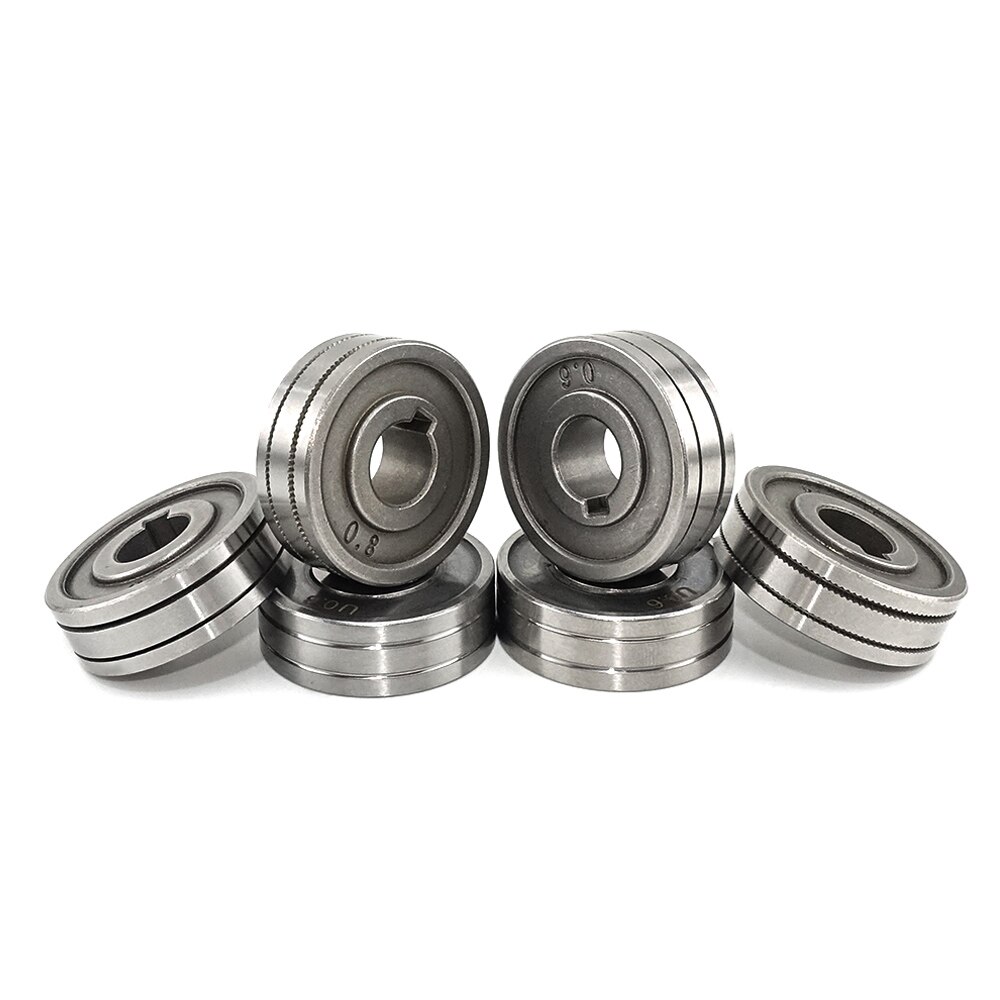 Welding Feeder Roll V U Knurl Groove 0.6mm 0.8mm 1.0mm Size 30x10x10mm for Steel Aluminum Flux Cord Wire Mig Wire Feeder