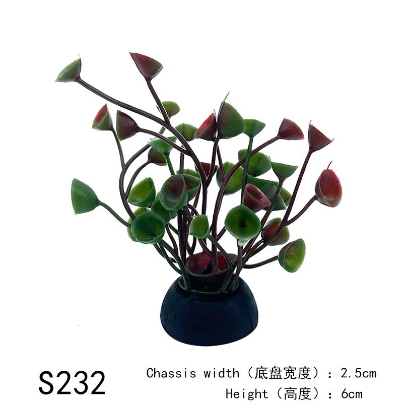 Plantas artificiales de decoración para acuario, suministros decorativos para pecera, adornos de paisajismo, accesorios de acuario: Azul marino