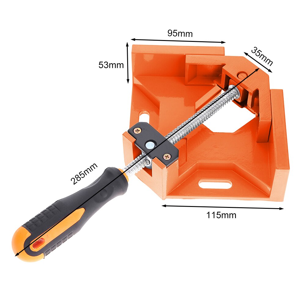 90 Degree Adjustable Right Angle Clamp Single Handle Aluminium Corner Clamp Woodworking Frame Clip Alloy Hardware Tool Clamp