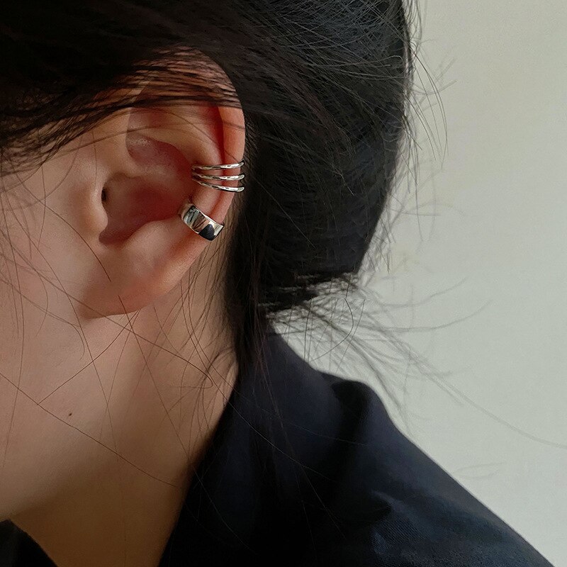 Puck Rock – boucles d'oreilles étoile en cristal pour femmes, manchette à un côté, Vintage, doré, de noël, de saint-valentin: e155yin
