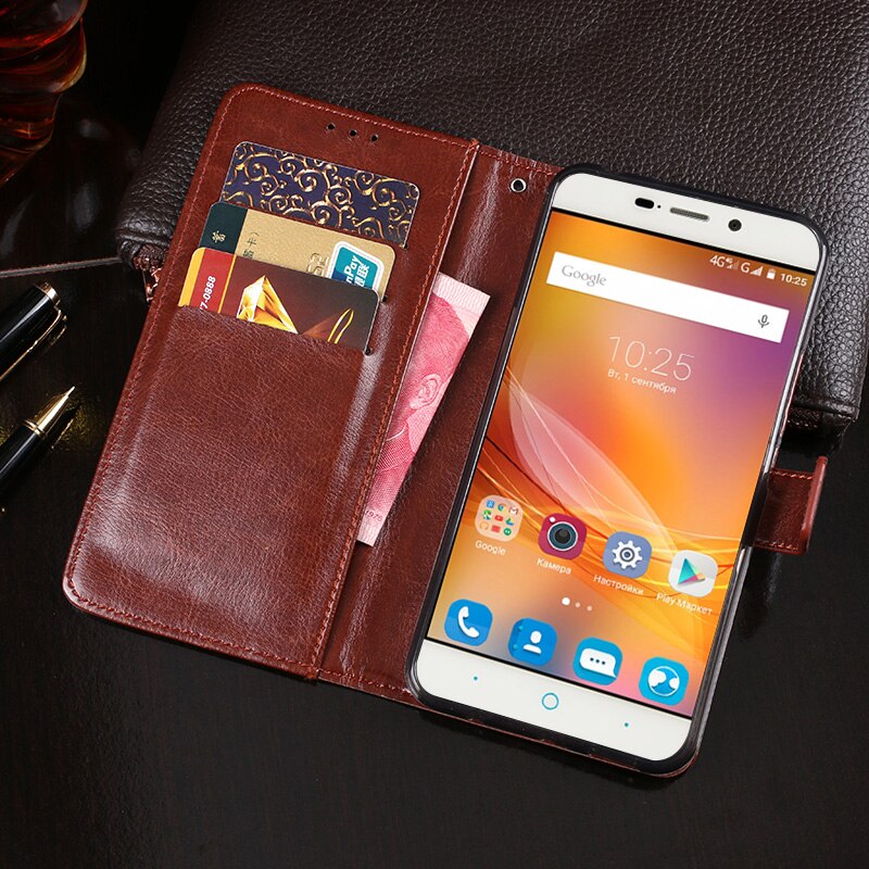 Funda de cuero para ZTE Blade X3 de 5,0 pulgadas, funda abatible de negocios, funda de teléfono para ZTE Blade X3, accesorios