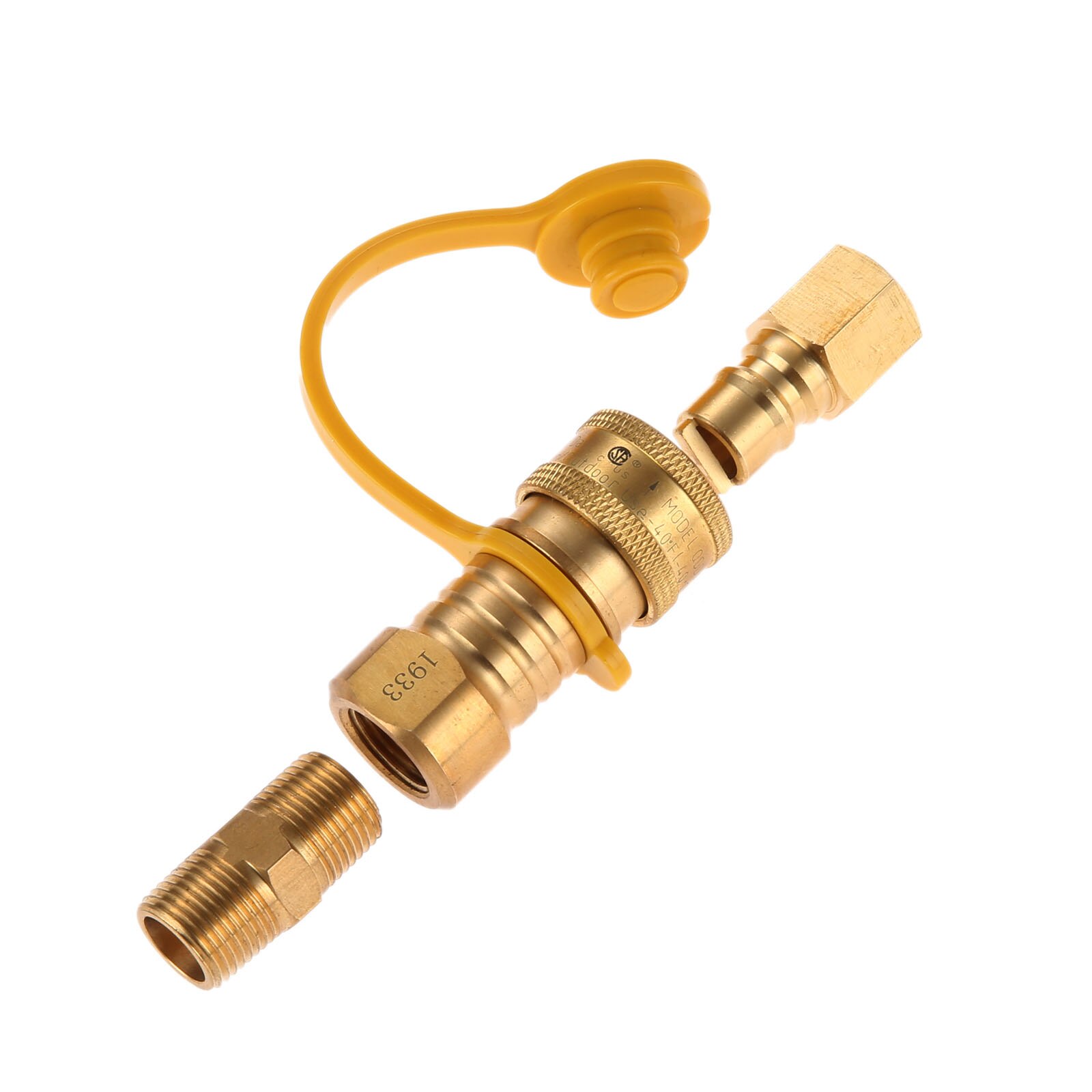 1kit 3/8 Inch Natural Gas Quick Connector Brass 1LP Propane Adapter Fittings Hose Pipe Thread Disconnect Tank Grill Accessories