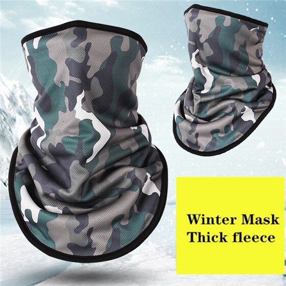 Winter Fleece Ski Sjaal. Fietsen Snowboard Apparatuur Bandana Hoofddeksels Masker Nek Driehoek Thicken Warm Vrouwen Mannen Camouflage Slabbetjes: NO.7