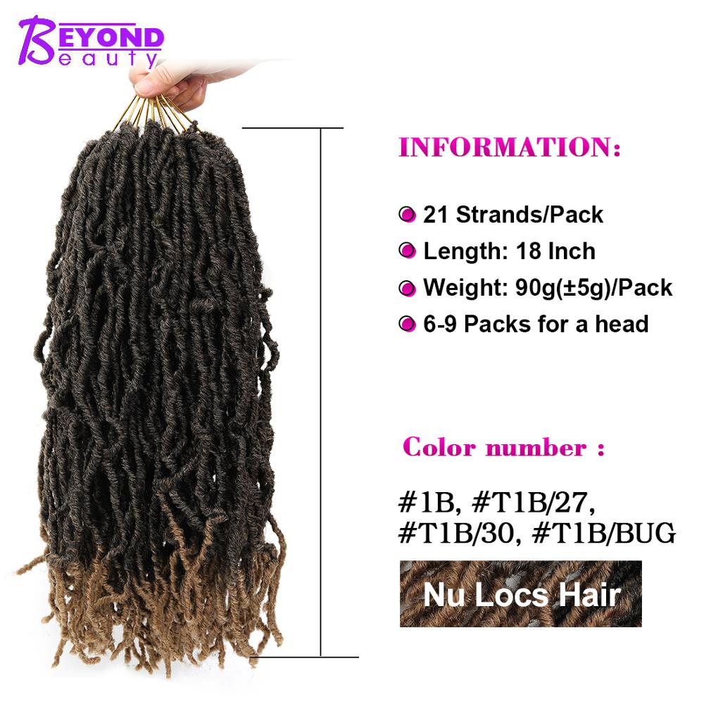 Faux Loks Häkeln Haar nu Loks Haar 18 Zoll 20 Wurzeln/Packungen Synthetische Häkeln Haar Ombre Flechten Haar Verlängerung