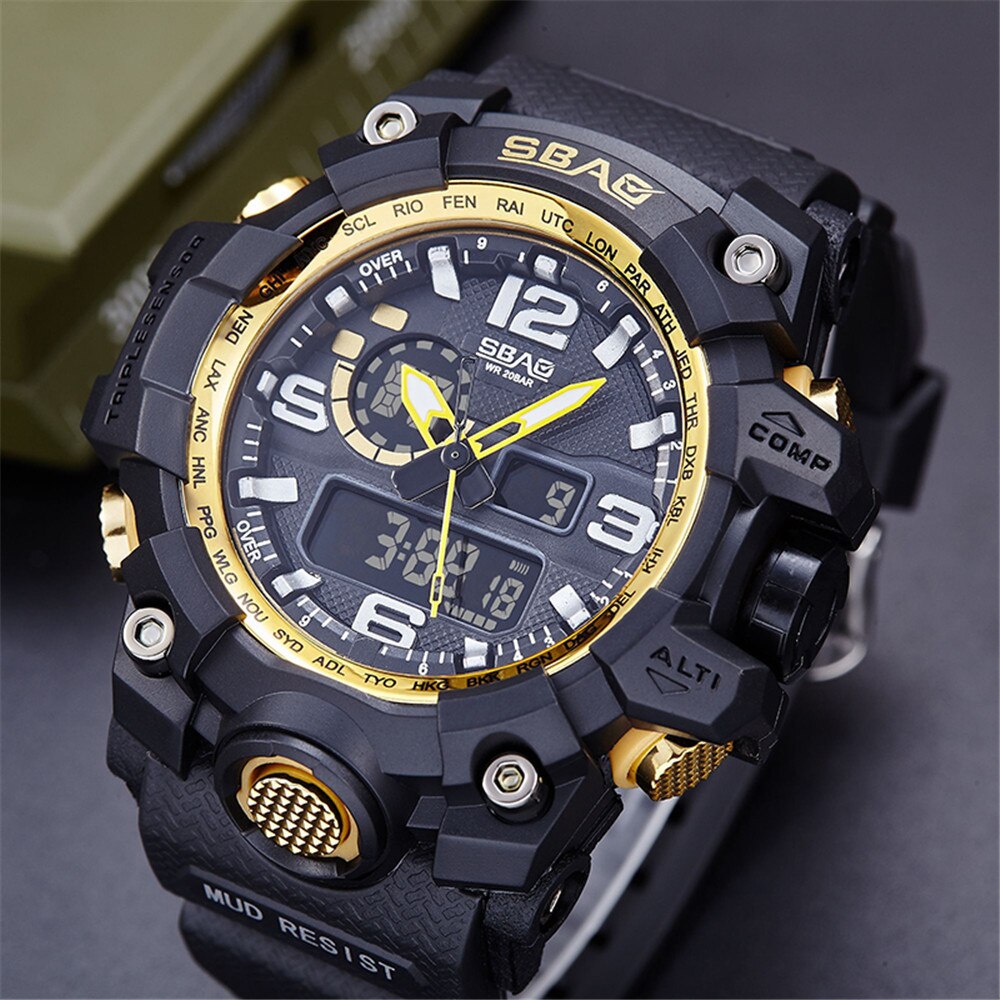 Outdoor Mannen Sport Horloges Waterdicht Quartz Horloges Stijlvolle Shockproof Masculino Klok Wijzerplaat Horloges Relogio Masculino