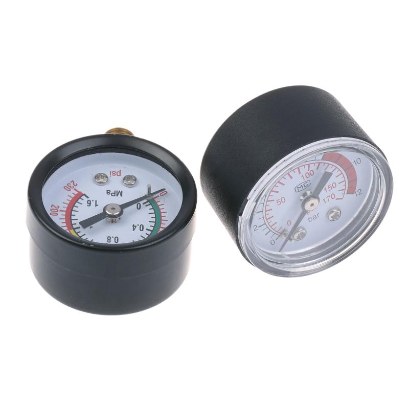 Tryckmätare luftkompressor pneumatisk hydraulvätska 0-12 bar  / 0-170 psi lättavläst mätinstrument