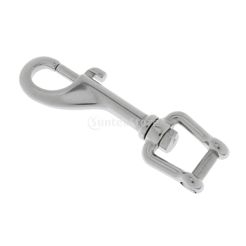 9.9cm/ 3.9 " heavy duty marine grade 316 rustfrit stål drejelig sjækle bolt karabinhage - dykning scuba clip multifunktionel