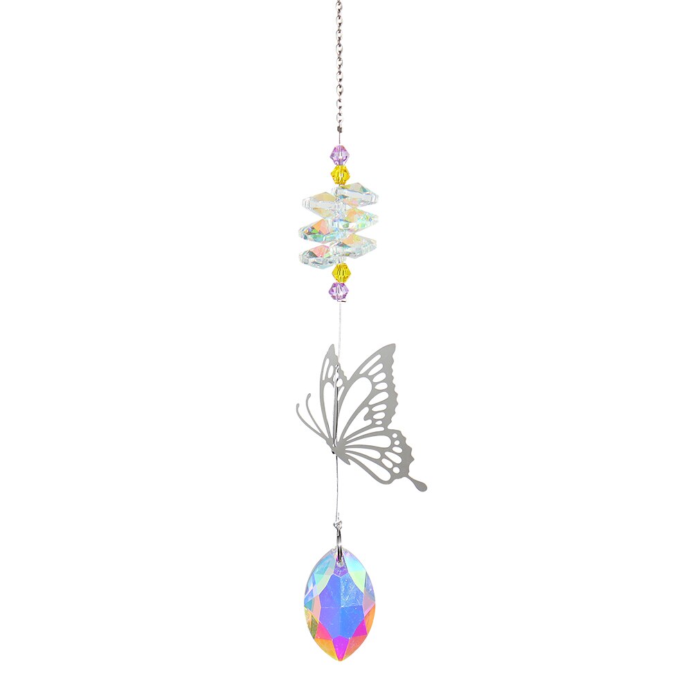 Crystal Windchimes Sun Catcher Crystal Prism Pendant Rainbow Maker Butterfly Car Hanging Pendant Window Curtain Wind Chime: 4