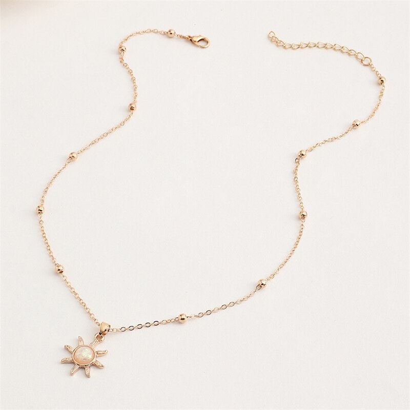 Bohemia Fashion Sun gem collana collana con goccia in oro per donna Boho femminile regalo per gioielli da festa di nozze per lei