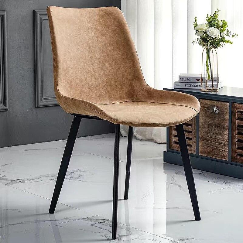 Spisestole metal spisebordsstol læder spisestole: 4