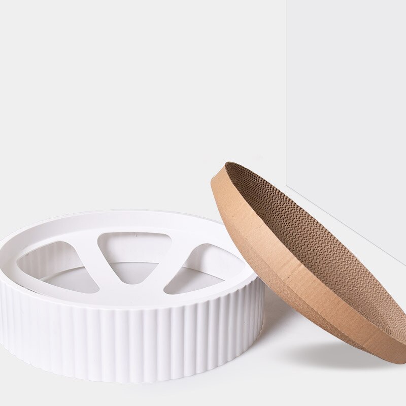 Cat Nail Scraper 2-in-1 Claws Care Grinding Nails Premium Cardboard Cat Bed and Cat Cardboard Scratcher Toy
