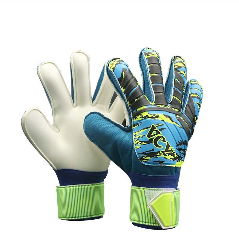Kids Goalkeeper Gloves Cheap Roll Finger Football Palm Soft Latex Soccer Goalie Gloves with Finger Protection: A / 6