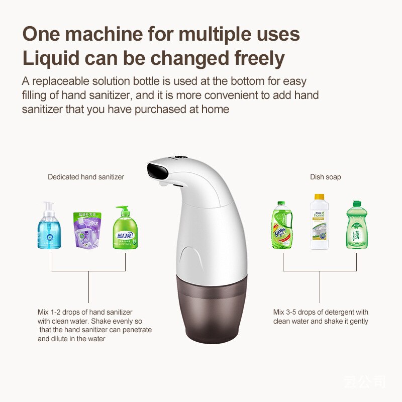 330ml Press-free Automatic IR Sensor Soap Dispenser Hand Washing Machine Touchless Hand Washer Liquid Liquid Soap Dispenser