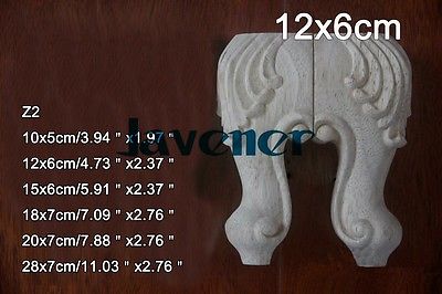 DUANSIYU Gesneden hout 4 stuks decoratie accessoires massief hout applique gesneden lijstwerk houtsnijwerk meubels vintage huis hoorn bloem snijwerk decoratieve lijstwerk (8 cm x 8 cm-01