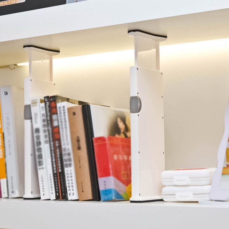 Justerbare skuffer teleskopopdeler gør-det-selv plads garderobe lagdelt plastik isolation board bogreol hylder skabsholder