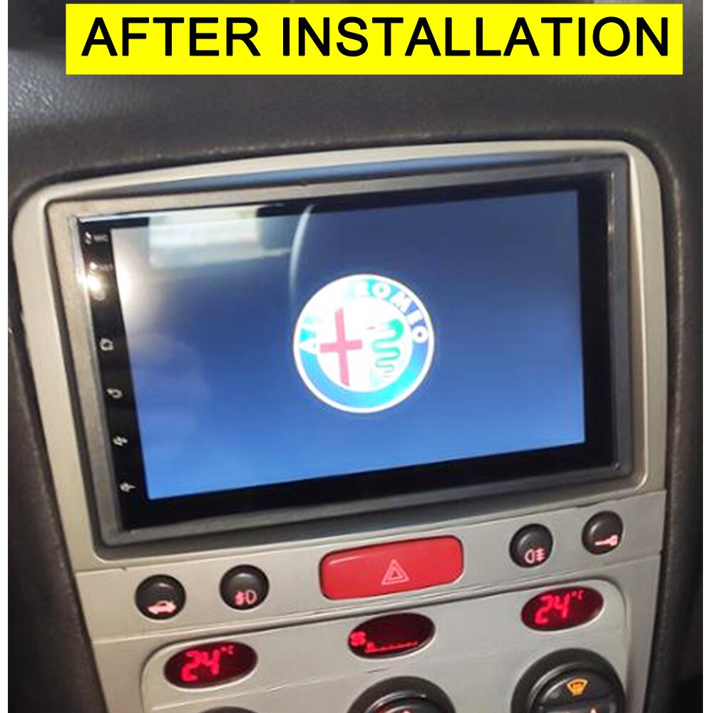 Kit de montaje de Panel de CD estéreo para Alfa Romeo 147, doble Din, embellecedor de instalación de salpicadero, Marco facial